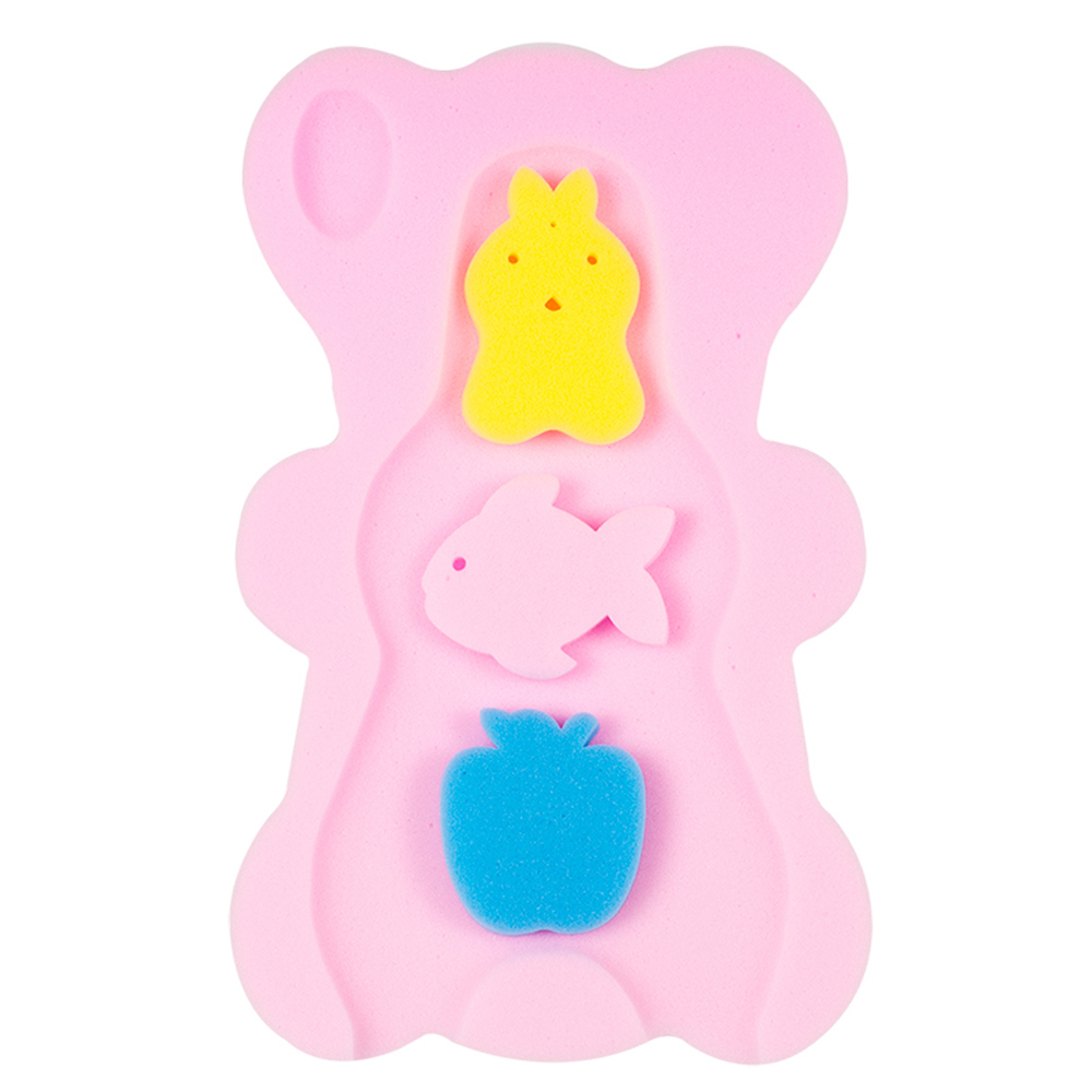 BEWAVE Comfy Baby Bath Sponge Cushion Anti Bacterial And Skid Proof Bath Mat, Pink