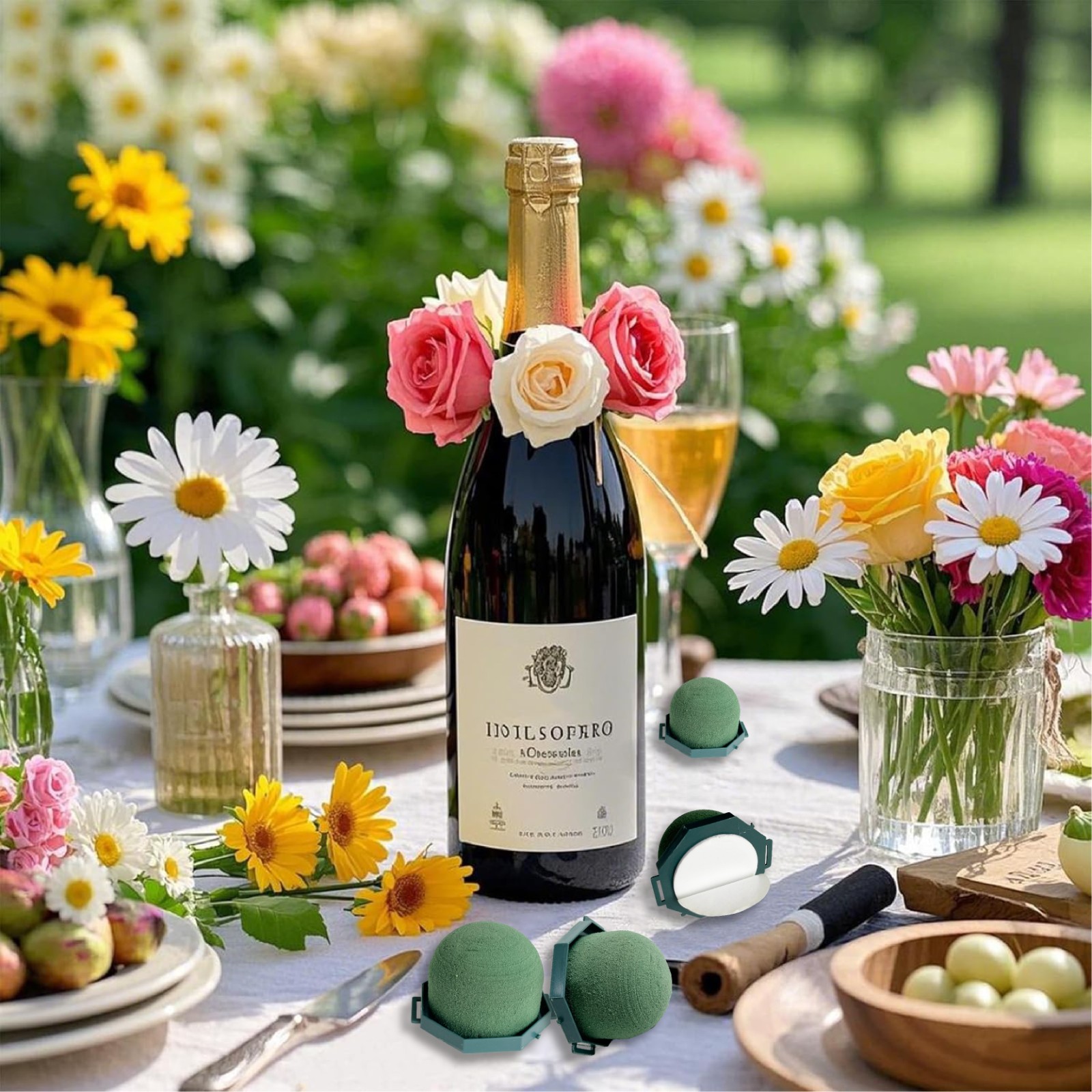 Porte-bouteille de vin en mousse florale