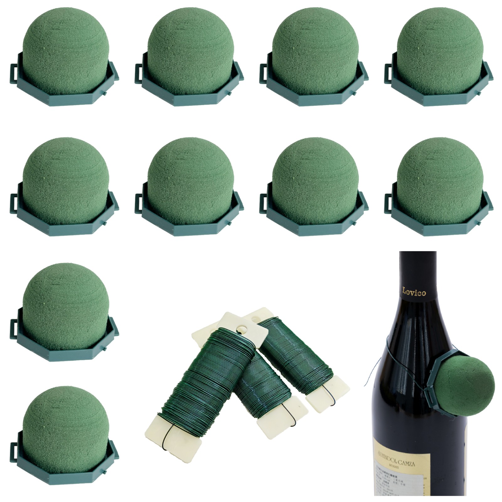 Porte-bouteille de vin en mousse florale