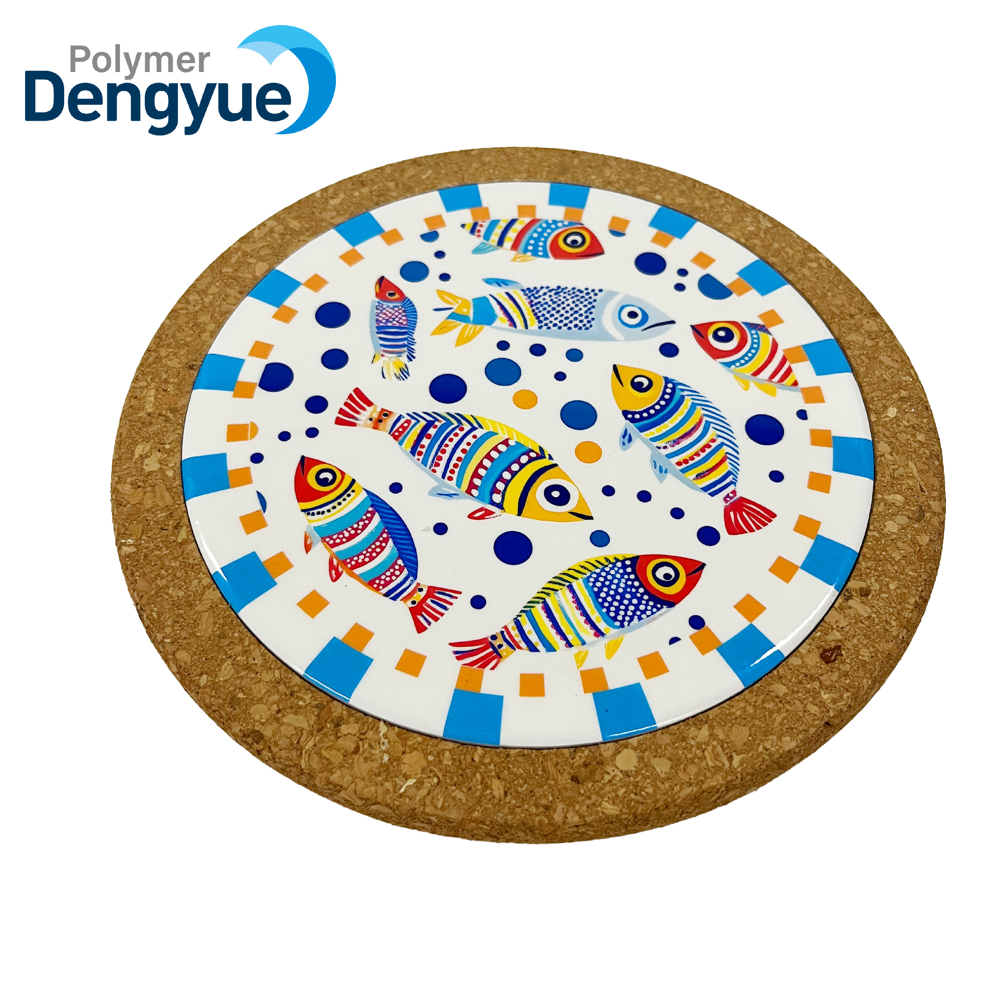 Cork Backed Ceramic Trivet