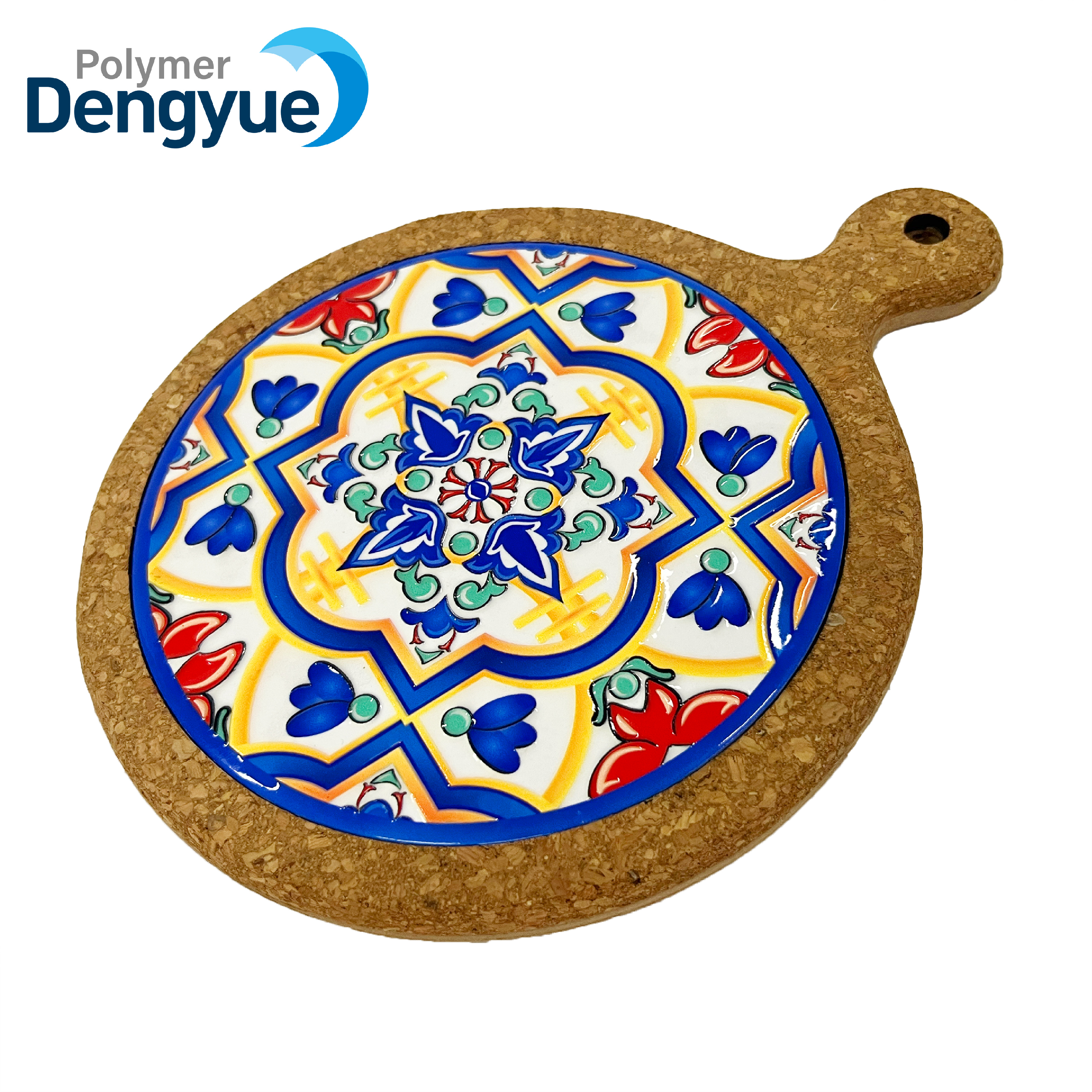 Cork Backed Ceramic Trivet